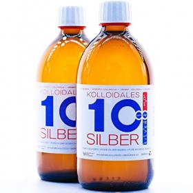PureSilverH2O 1600ml largent colloïdal 3X Bouteilles 500 ML / 10 ppm de largent colloïdal + Bouteille 100 ML / 10 ppm -