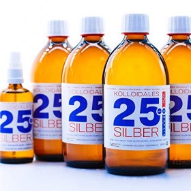 PureSilverH2O 2100ml largent colloïdal 4X Bouteilles 500 ML / 25 ppm de largent colloïdal + Spray 100 ML / 25 ppm - 99,
