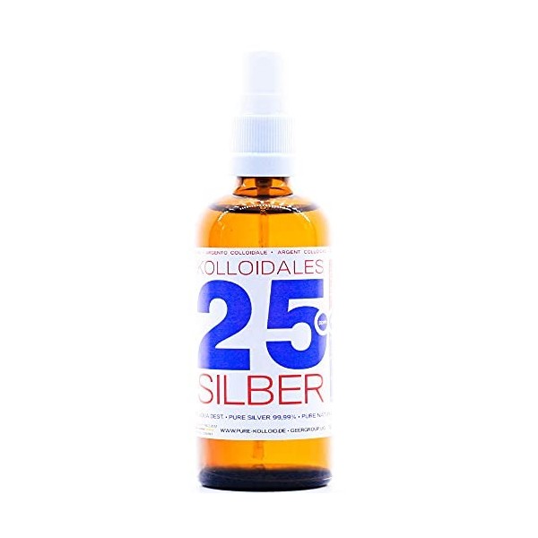 PureSilverH2O 2100ml largent colloïdal 4X Bouteilles 500 ML / 25 ppm de largent colloïdal + Spray 100 ML / 25 ppm - 99,