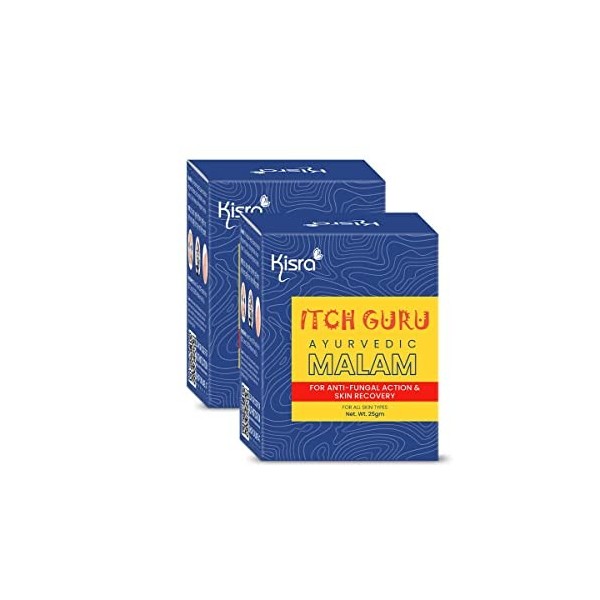 Saheli Itch Guru Lot de 2 malam ayurvédiques pour infections fongiques, démangeaisons et récupération de la peau pour tous le