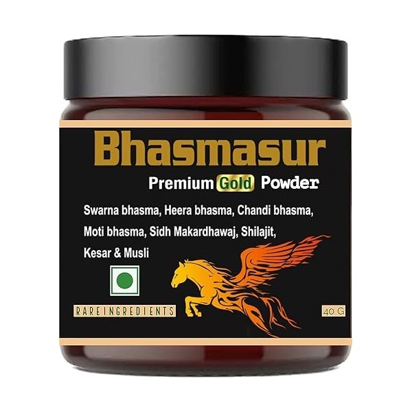 Bhasma Swarna Pure Gold Bhasam Pure Healthy Natural Herbal for Men Power Pack de 40 g