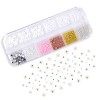 KINBOM 1000pcs 3D Fleur pour Ongles avec Mini Perles de Caviar, Dos Plat Coloré Fleurs 3D pour Ongles 3D Nail Art Floral Deco