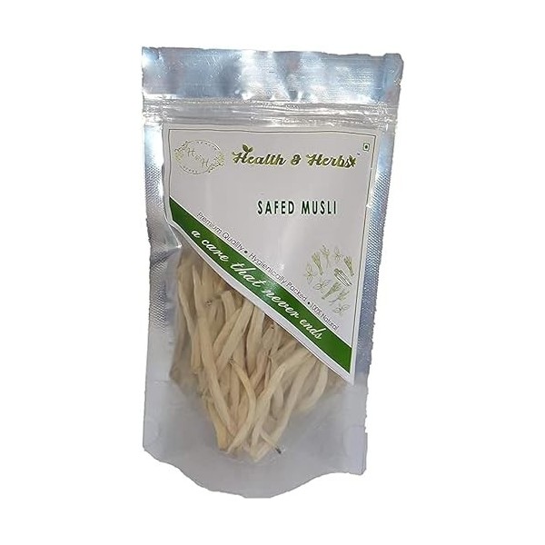 LOGY Health & Herbs Safed Musli – Musli blanc – Racines de chlorophytum Borivilianum 200 g 