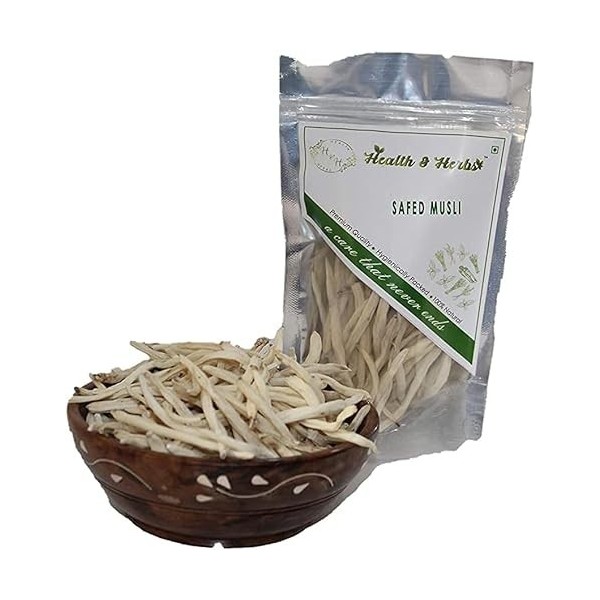 LOGY Health & Herbs Safed Musli – Musli blanc – Racines de chlorophytum Borivilianum 200 g 