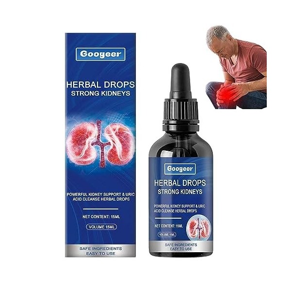 NNBWLMAEE Herbal Kidney Care Drops, Googeer Herbal Care Drops, Herbl Drops Strong Kidneys, Powerful Kidney Support & Uric Aci