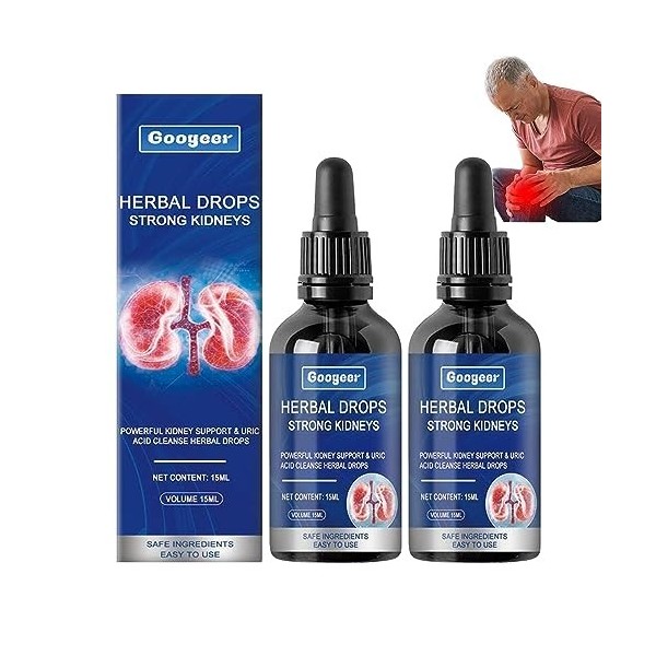 NNBWLMAEE Herbal Kidney Care Drops, Googeer Herbal Care Drops, Herbl Drops Strong Kidneys, Powerful Kidney Support & Uric Aci