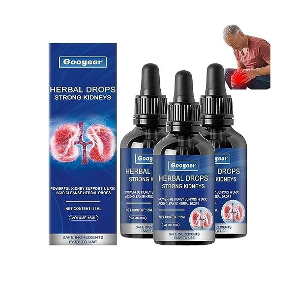 NNBWLMAEE Herbal Kidney Care Drops, Googeer Herbal Care Drops, Herbl Drops Strong Kidneys, Powerful Kidney Support & Uric Aci