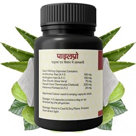 QURA Ayurveda Pilepro Ayurveda Lot de 30 capsules pour saignement des piles/hémorroïdes