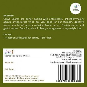 AOZA Nxtgen Poudre de feuille de goyave ayurveda pour la santé – 250 g