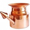 Kraaftsmit Pure Copper Ayurvédique Jal Neti Lota Pot pour yoga 250 ml pour sinus/nez/yoga et ayurvéda