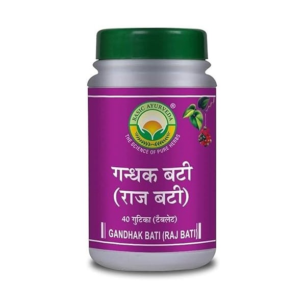 CROW Basic Ayurveda Raj Gandhak Bati 40 comprimés 
