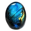 Labradorite Pierre de Paume Naturelle, Galet 100% Artisanal & Fait-main de Haute Qualité & Ethique pour Lithothérapie, Bien-ê