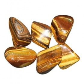 Oeil de Tigre Roulée de 2 à 3 cm, Pierre naturelle Lithothérapie, 1 Unité