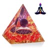 Orgonite Pyramide Pierre de Guérison - Pierre dOeil de Tigre et Pyramide de Cristal de Vie dArbre Symbolise la Percée de Ca