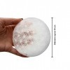 Grille dénergie ronde de sélénite naturelle avec fleur de vie pour créer des réseaux de cristal. Protège les espaces, assain