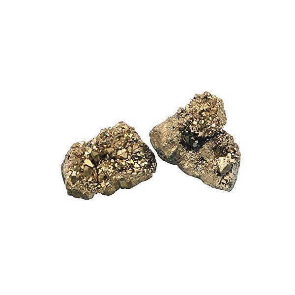 Namvo 2 pièces Pierre de Pyrite Naturelle et minéraux Pierre de Quartz en Cristal Naturel pour Divination Chakra énergie Pier