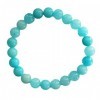 SJK Bracelet «anti-stress» en Amazonite naturelle, Diamètre perles : 8 mm. avec sachet cadeau offert 