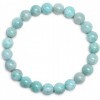 SJK Bracelet «anti-stress» en Amazonite naturelle, Diamètre perles : 8 mm. avec sachet cadeau offert 