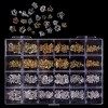 24 grilles 3D Nail Art Artisanat Strass DIY Nail Designs Crystal Gems Dangle Manucure Nail Bijoux Alliage et Résine Bijoux po