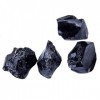 juanxian 1 pierre naturelle en quartz obsidienne noire brute W3621