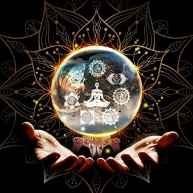 vuUUuv Ensemble de pierres de chakra et de cristaux de guérison，Boule de cristal pour la guérison, la méditation, léquilibre