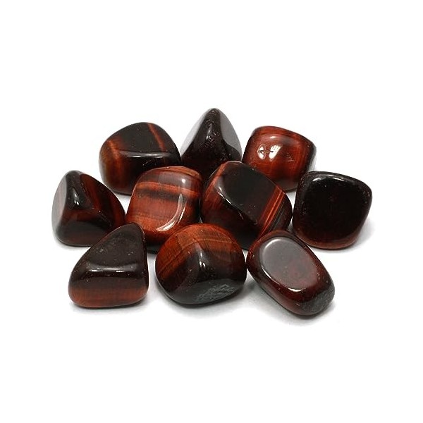 Pierres Polies Oeil Tigre Rouge 20-25mm 