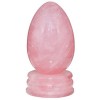 mookaitedecor Boule ovale en quartz rose avec support pour guérison Reiki Chakra et décoration de famille