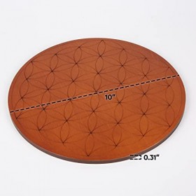 Curawood Grille en cristal pour pierres - Fleur de vie - Géométrie sacrée - Amplifie la puissance de vos cristaux - 25,4 cm d