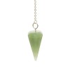 Polar Jade Pendule de divination en améthyste naturelle violette pour chakra de radiesthésie Reiki Pointu avec chaîne et poch