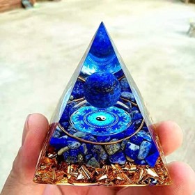 ycyingcheng Pyramide dorgonite en Pierre de Lune, Boule de Lapis Lazuli Tai Chi, Tour dénergie en Cristal dOgan, Bijou en 