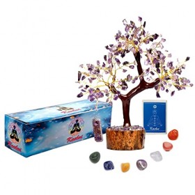 Cristaux et pierres précieuses KACHVI Guérison Ornements en cristal daméthyste dégringolé Taille de méditation 10-12 pouces 