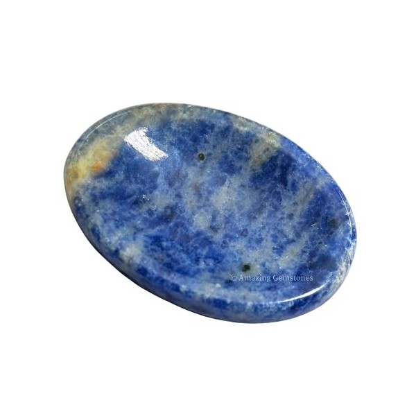 Sodalite Crystal Thumb Worry Stone - Cristal naturel et pierres de guérison