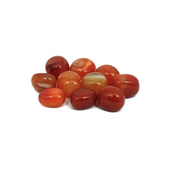 Carnelian Tumble Stone Brazilian 20-25mm - 5 Pack