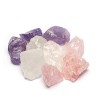 PURAJA Set de base pour revitaliser leau avec des pierres précieuses | Cristaux Premium | Pierres naturelles : Quartz rose, 