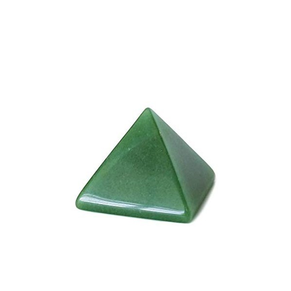 Mina Heal Pyramide de Cristal de Pierre de Guérison Chakra Aventurine Verte Naturelle, 1,5 Pouces