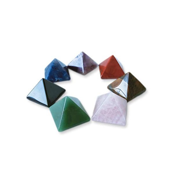 Mina Heal Pyramide de Cristal de Pierre de Guérison Chakra Aventurine Verte Naturelle, 1,5 Pouces