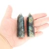 Baguettes en Cristal de Labradorite-2 pièces 6-7 cm Baguettes en Labradorite, Tour de Quartz Labradorite, Cristal et Pierres 