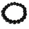 Natuxia Bracelet Tourmaline Noire et Céramique de Lithothérapie Ions Négatifs, Protection Bracelet Chakra Racine Femme/Homme