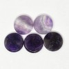 juanxian W4299 Vegvisir Lot de 5 pierres de guérison en agate Violet/noir