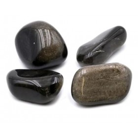 Obsidienne Dorée - Pierre Roulée - 2 à 3 cm - Pierres Naturelles Polies - Lithothérapie - 1 Unité