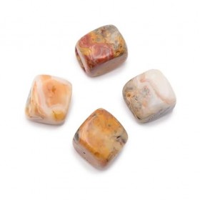Agate Crazy Lace Pierre Roulée Cubique de 2 à 3 cm, 1 Unité