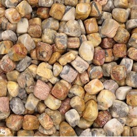 Agate Crazy Lace Pierre Roulée Cubique de 2 à 3 cm, 1 Unité