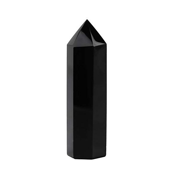 Pilier De Baguette Hexagonale 1pc, Cristaux De Guérison En Obsidienne, Baguette Prismatique En Cristal, Pour la Guérison de l