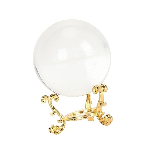 Porte-boule de Décor en Verre Transparent Ornement de Table élégant pour le Bureau de la Chambre