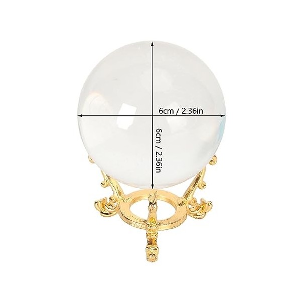 Porte-boule de Décor en Verre Transparent Ornement de Table élégant pour le Bureau de la Chambre