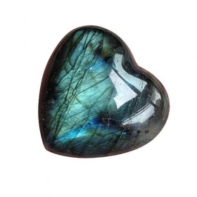 vreplrse Pierre de palmier labradorite - Capturer la magie de la pierre de lune naturelle Pierre de lune en forme de coeur Pi