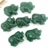 bilan énergétique Naturel Vert Aventurine Cochon à la main Quartz à quartz Sculpté Animaux Poli Guérison Décoraction Decor de