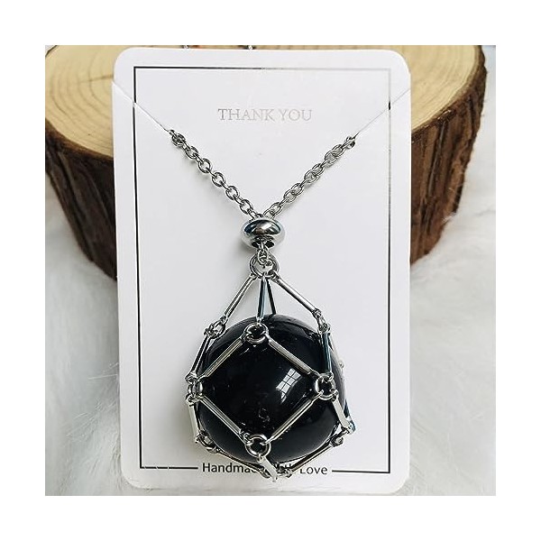 Collier De Support De Pierre De Cristal, Cage De Collier De Support De Cristal, Pochette De Collier De Pendentif De Pierre De