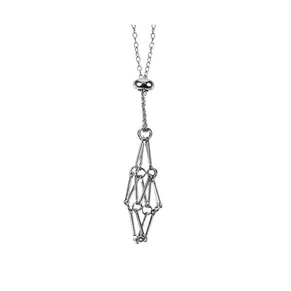 XBYXSYJKPA Collier ras du cou réglable en cristal avec pendentif en cristal - Support en cristal vide - Accessoires cage en c