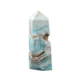 Compasty Natural Hemimorphite Point Mini Baguette Cristal Calcite des Caraïbes Colonne Tétraédrique Décoration Énergie 30-50G